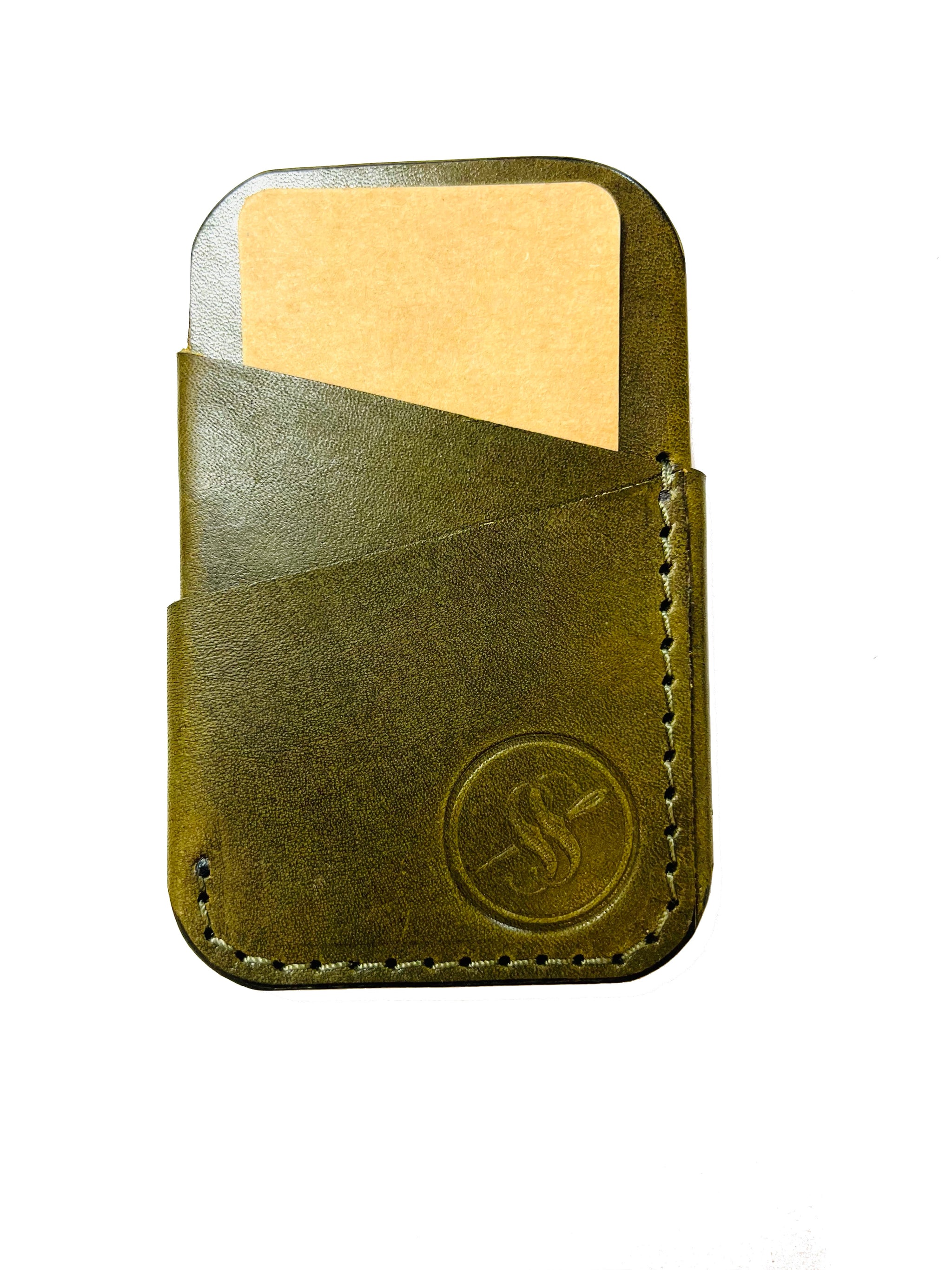 Cedar Card Holder / Money Clip - Olive - Sequoia Supply Co.