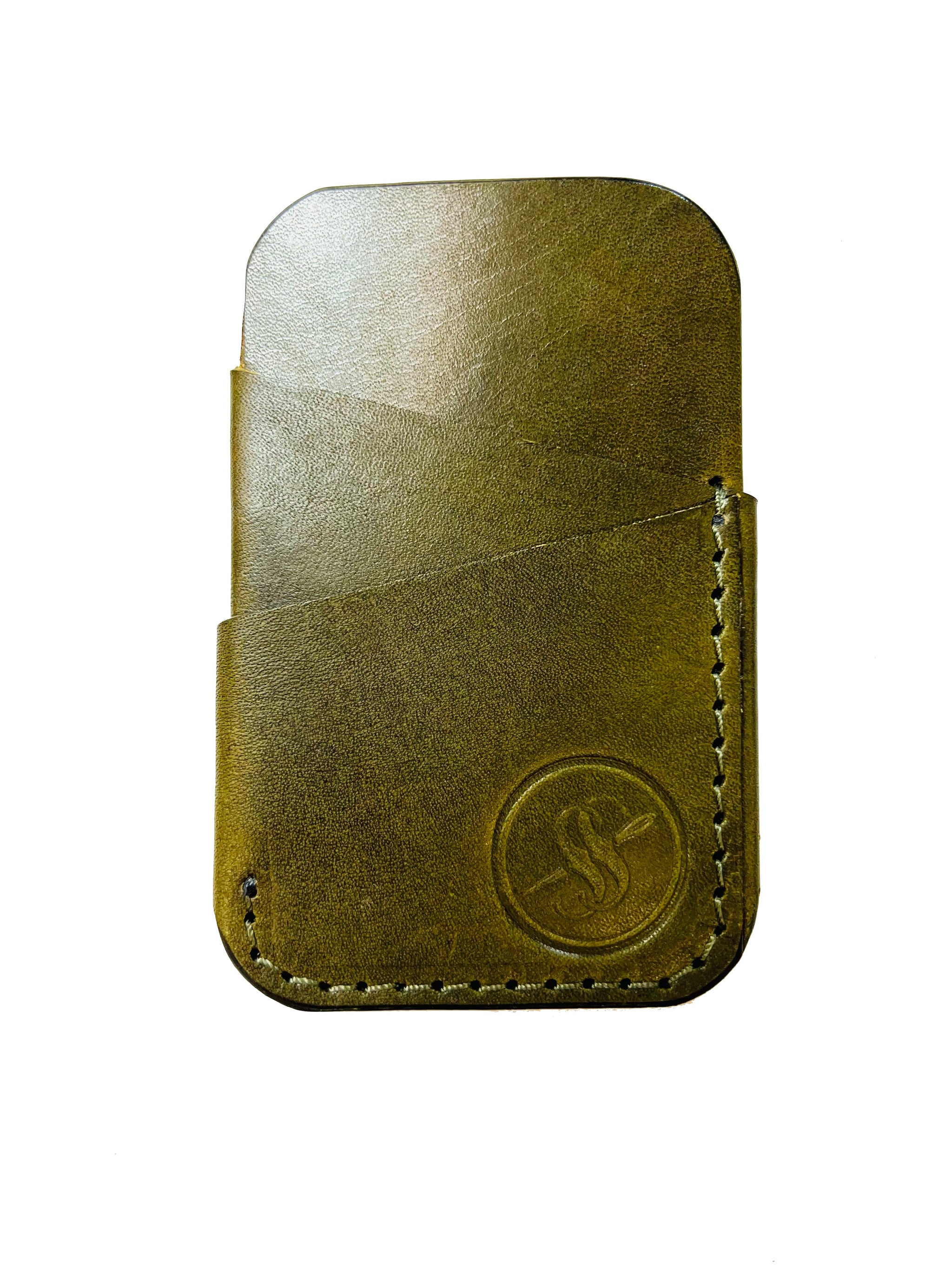 Cedar Card Holder / Money Clip - Olive - Sequoia Supply Co.