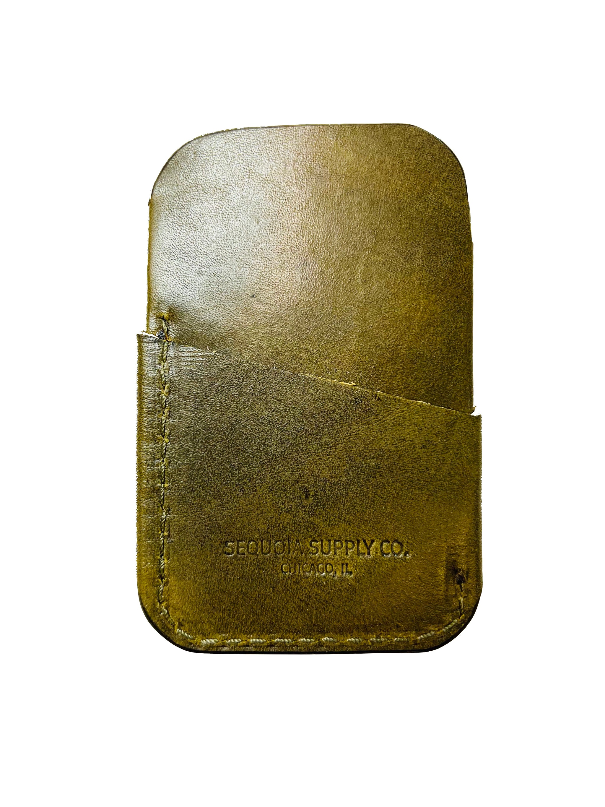 Cedar Card Holder / Money Clip - Olive - Sequoia Supply Co.